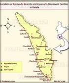 Kerala Ayurveda Centres, Location of Ayurvedic treatment Centres and Kerala Massage Centres with Olive Leaves and Green Leaves certificate