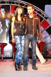 Shruti Haasan and Imran Khan at a press meet of their upcoming film "LUCK" in Mumbai.
