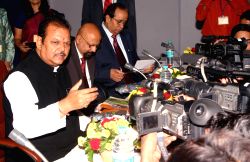Union Minister for Food Processing Industries Subodh Kant Sahai at the First National level Conference “Meat and Poultry Processing Industry in India - Potential and Challenges” and Exhibiton, in New Delhi on Wednesday.
