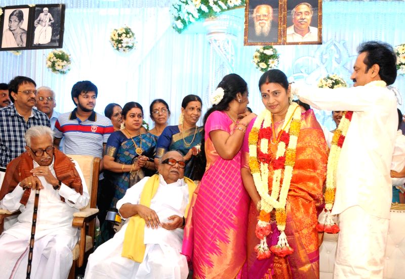 m family karunanidhi members MK celebration 60th Stalin birthday