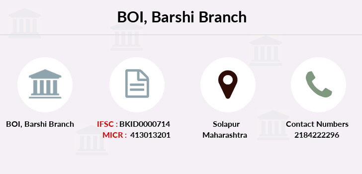 BOI Barshi IFSC Code BKID0000714