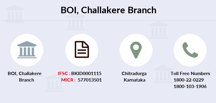 BOI Challakere IFSC Code BKID0001115
