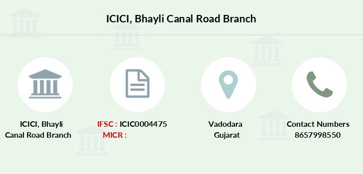 ICICI Bhayli Canal Road IFSC Code ICIC0004475