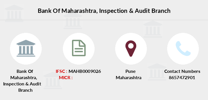 Bank Inspection Bank Of Maharashtra Inspection & Audit IFSC Code MAHB0009026