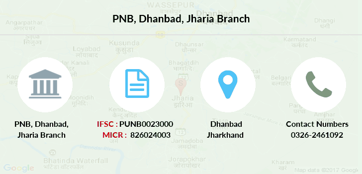 PNB Dhanbad, Jharia IFSC Code PUNB0023000