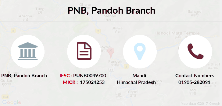 PNB Pandoh IFSC Code PUNB0049700