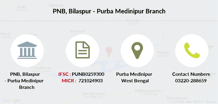 PNB Bilaspur Purba Medinipur IFSC Code PUNB0259300