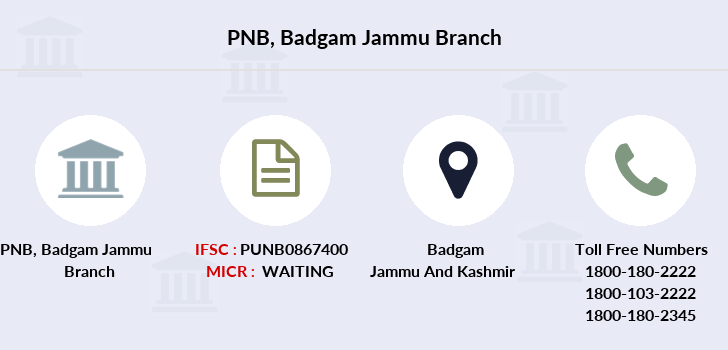 PNB Badgam Jammu IFSC Code PUNB0867400