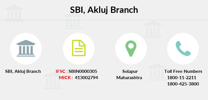 SBI Akluj IFSC Code SBIN0000305