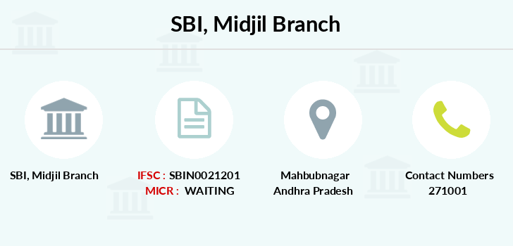 Midjil Pin Code SBI Midjil IFSC Code SBIN0021201