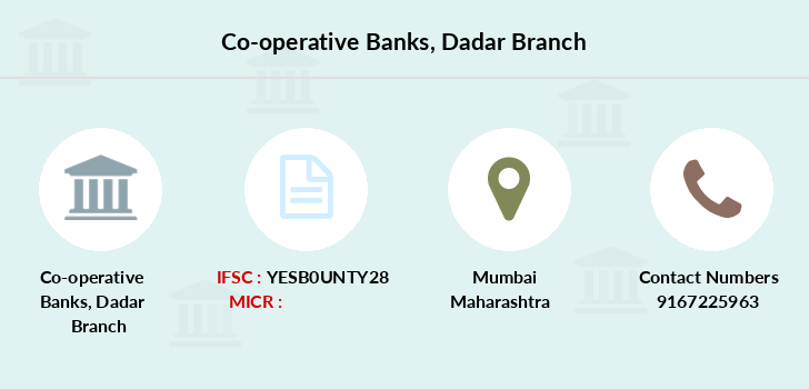 Co-operative Banks Dadar IFSC Code YESB0UNTY28