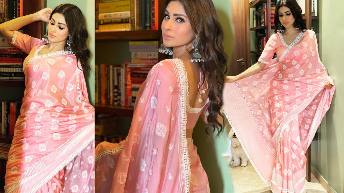 Mouni Roy is the epitome of elegance in salmon pink saree - Vimarsana News