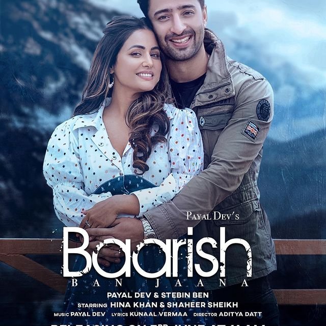 Hina Khan and Shaheer Sheikh's first look from 'Baarish Ban Jaana' dropped - Vimarsana News