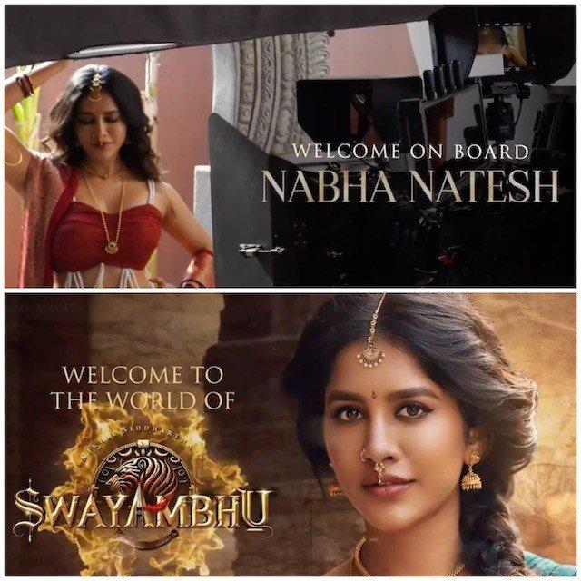Nikhil welcomes Nabha Natesh on-board Swayambhu - Vimarsana News