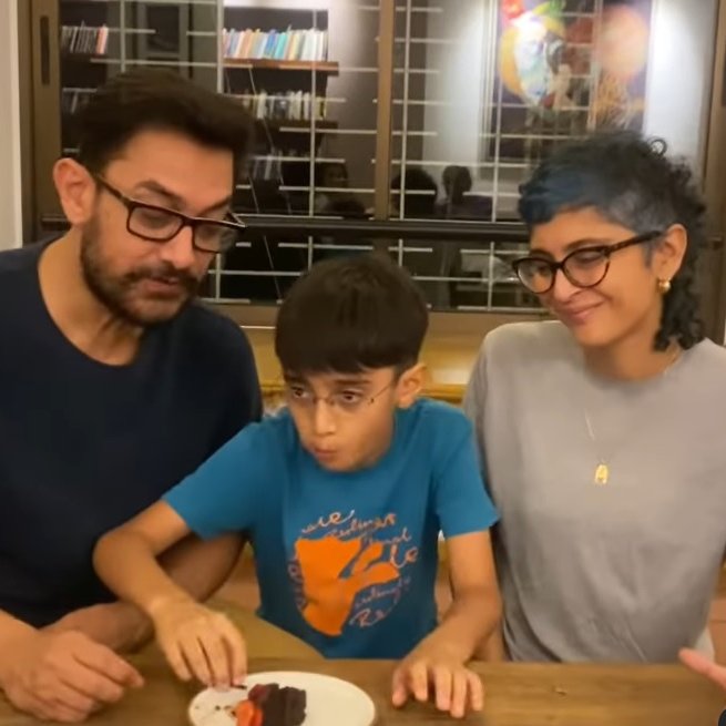 Aamir Khan and ex-wife Kiran Rao celebrate son Azad's birthday together
