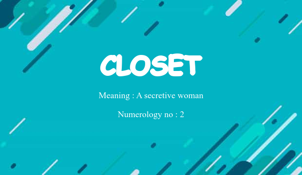 Closet Name Meaning