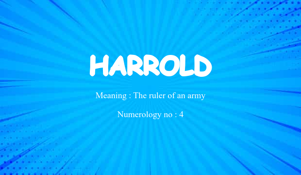 HARROLD NAME ORIGIN visual data 8