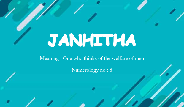Janhitha Name Meaning