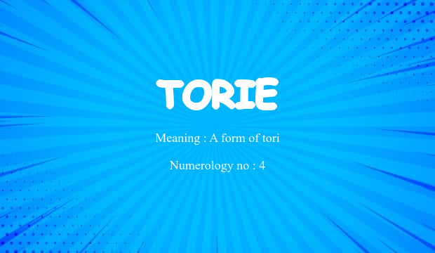 Torie Name Meaning