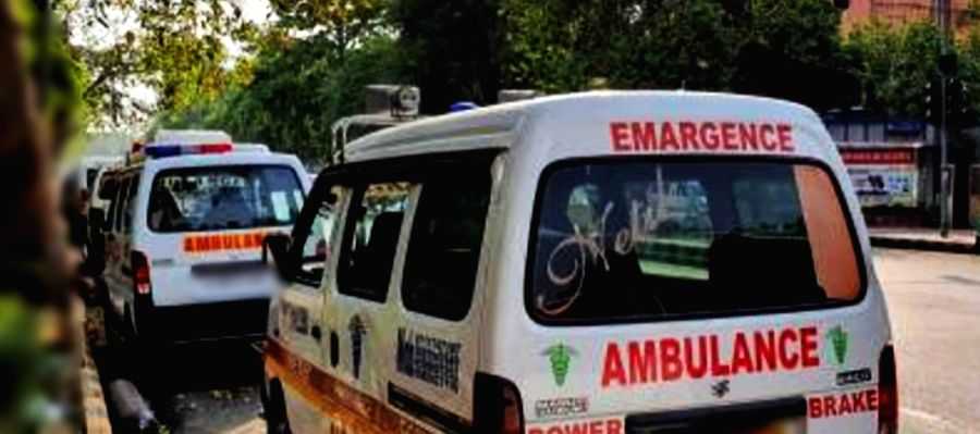 Ambulance carrying patient catches fire in Andhra - Vimarsana News
