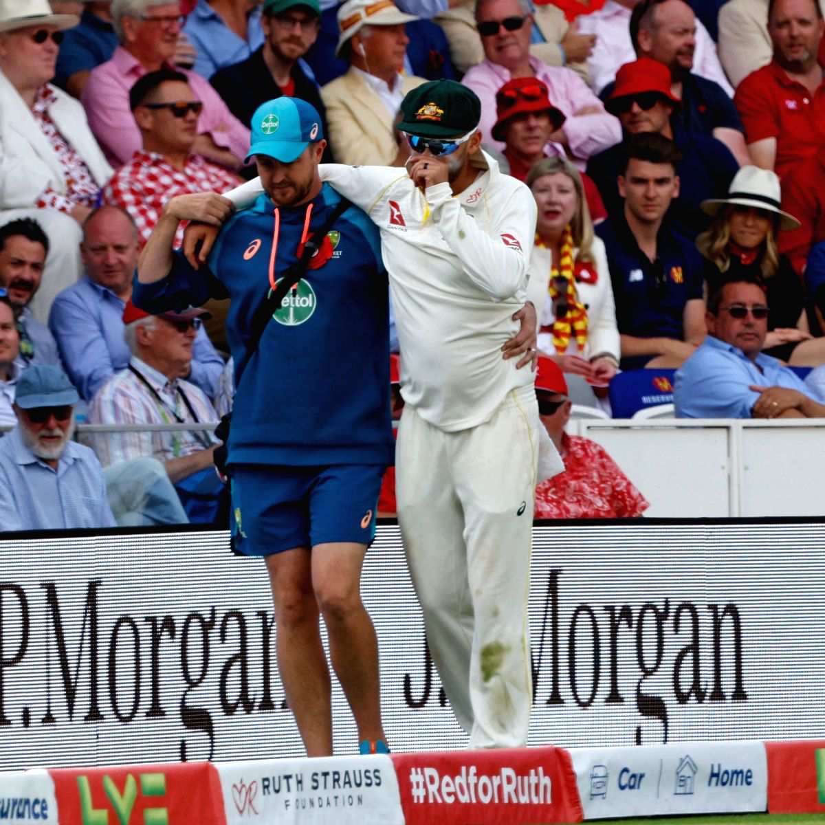 Ashes 2023: Nathan Lyon limps off the field after suffering right calf injury while fielding (ld) - Vimarsana News