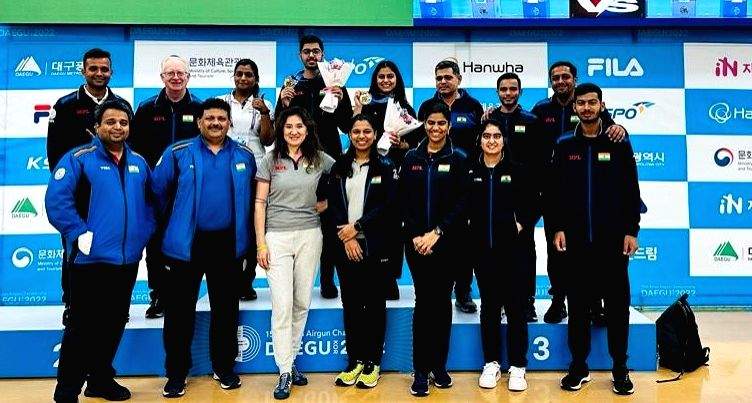 Asian Airgun Championship: India finish with 25 gold medals after double top-podiums on final day - Vimarsana News