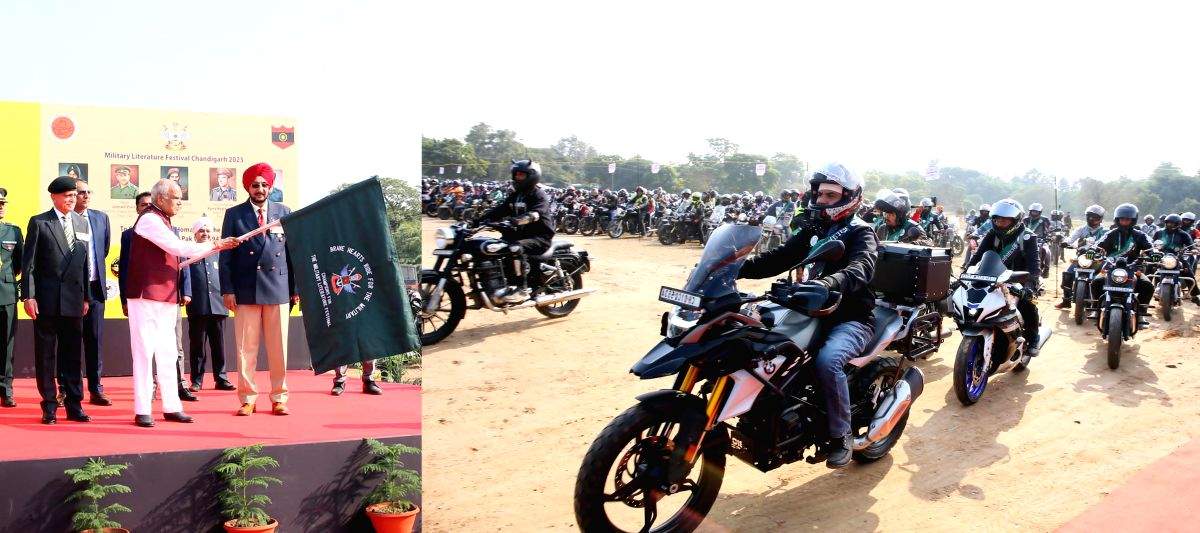 'Bravehearts Ride' sets the stage for Military Literature Festival in Chandigarh - Vimarsana News