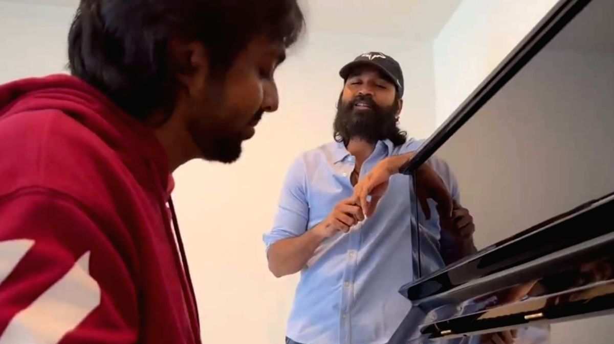Dhanush shares video of him singing a few lines from first single of 'Vaathi' - Vimarsana News
