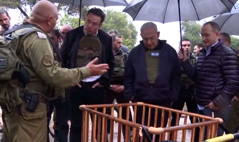 Elon Musk visits Oct 7 attack site in Kfar Aza - Vimarsana News