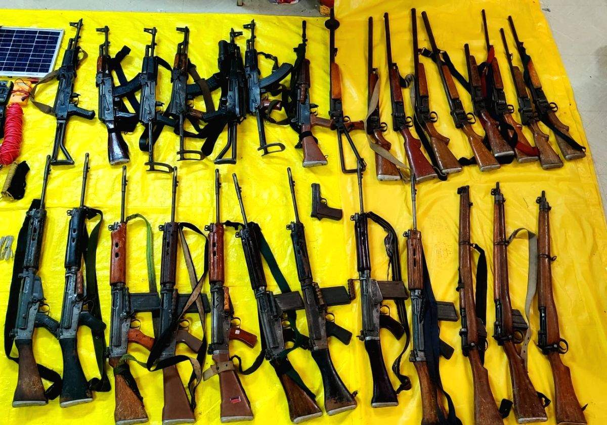 8,640 arms deposited in Manipur ahead of polls - Vimarsana News