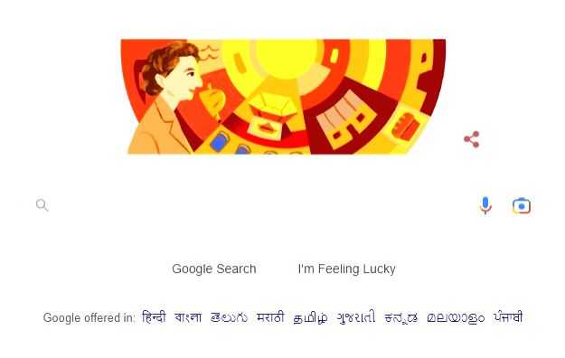 Google Doodle celebrates 'The Sun Queen' of solar energy - Vimarsana News