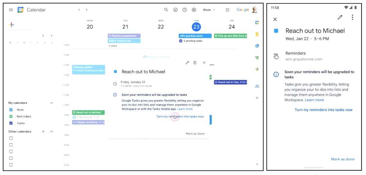Google to soon migrate Calendar, Assistant Reminders to 'Google Tasks' - Vimarsana News