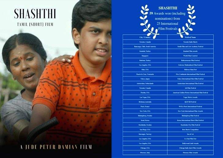 Unheralded Tamil short film 'Shashthi' wins 25 film fest awards - Vimarsana News