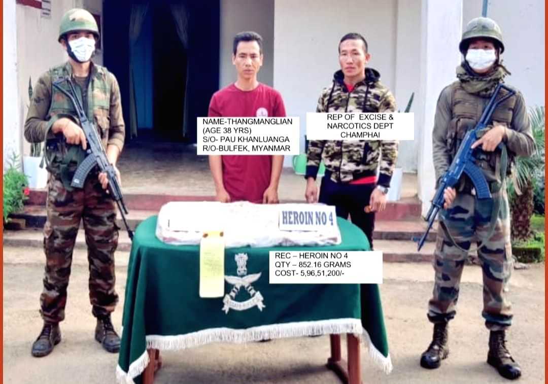 Heroin worth Rs 22.42 cr seized in Tripura, Meghalaya, Mizoram; 7 drug peddlers held - Vimarsana News