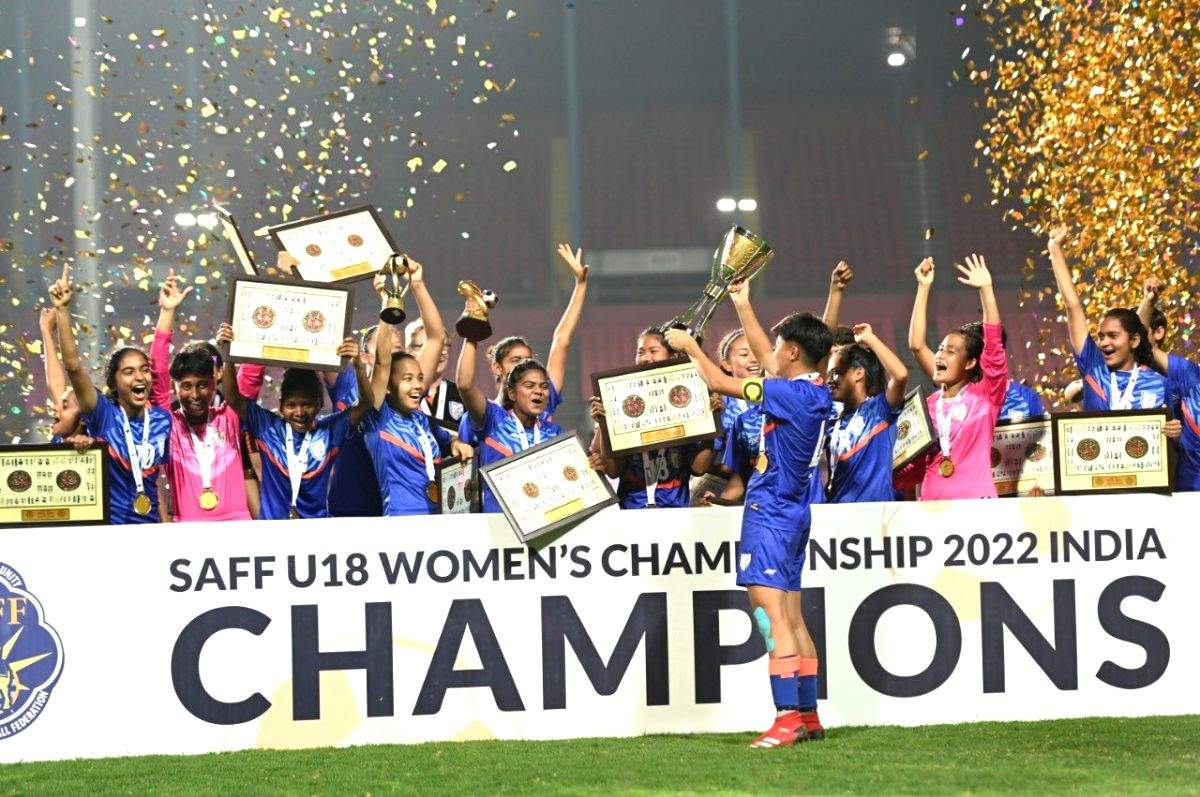 India clinch 2022 SAFF U-18 Women's Championship title - Vimarsana News