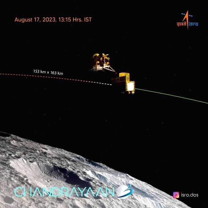 India's moon lander separates from main Chandrayaan-3 spacecraft - Vimarsana News