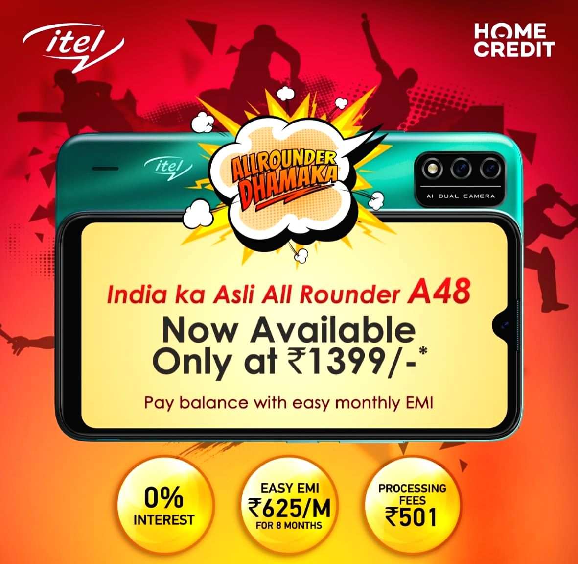 itel A48 now available at Rs 1,399 with an easy EMI of Rs 625 - Vimarsana News