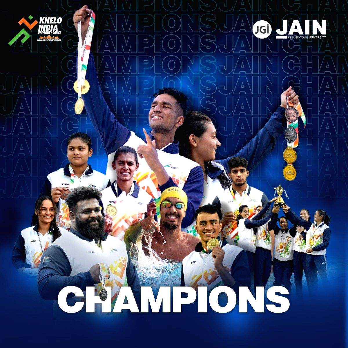 KIUG 2021: Jain University bags overall championships; Shiv Sridhar reigns supreme - Vimarsana News