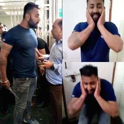 Knife-wielding bouncer terrorises office staff in Bhopal, apologises at police station - Vimarsana News