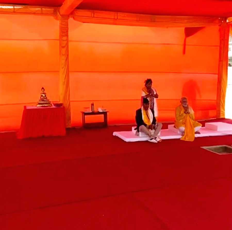 Modi, Deuba lay foundation stone of India International Centre for Buddhist Culture & Heritage - Vimarsana News