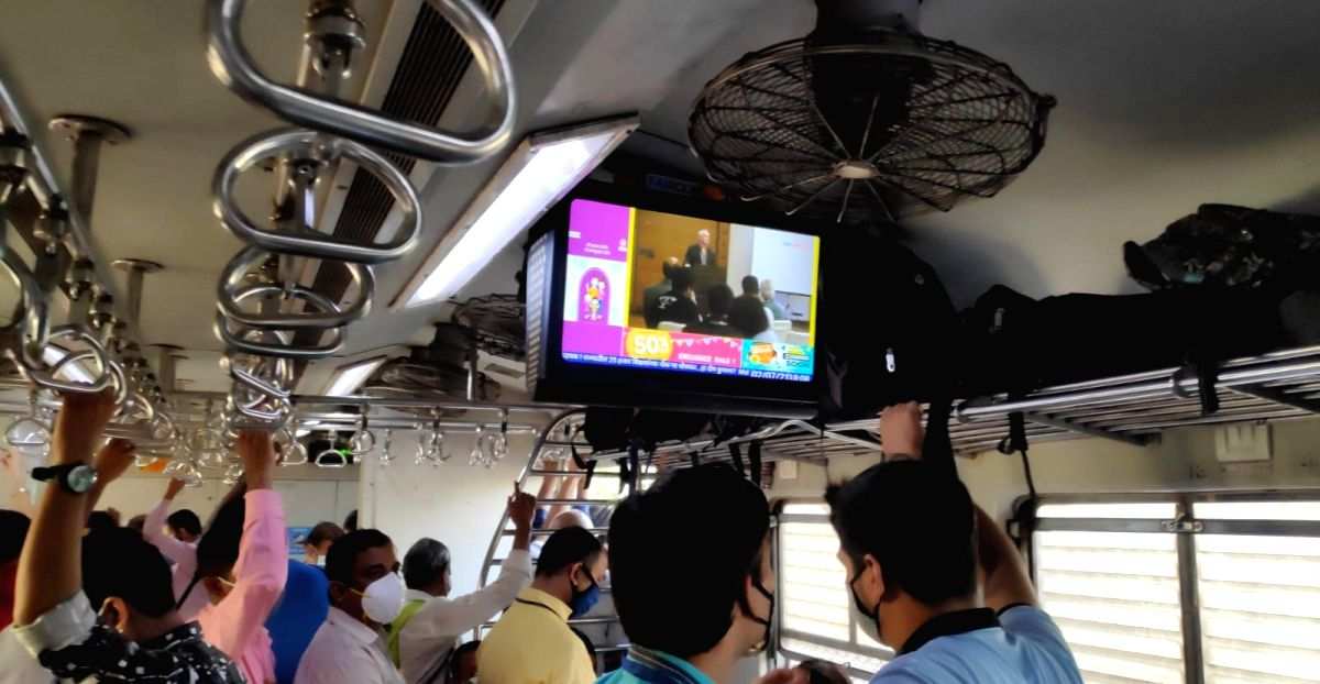 WR suburban trains in Mumbai get LCD TVs to beam infotainment - Vimarsana News