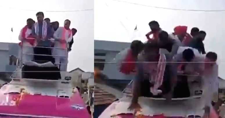 Narrow escape for KTR during election rally - Vimarsana News