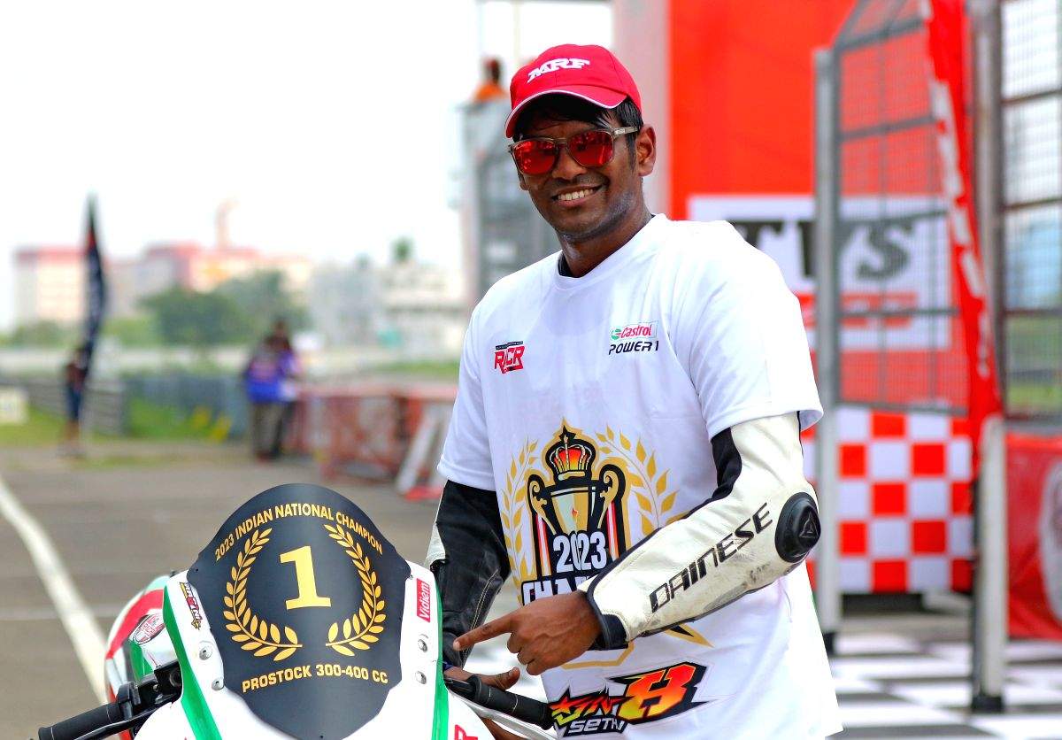 National Motorcycle Racing: Rajiv Sethu bags crown in Pro-Stock, Lani Zena Fernandez wins girls title - Vimarsana News
