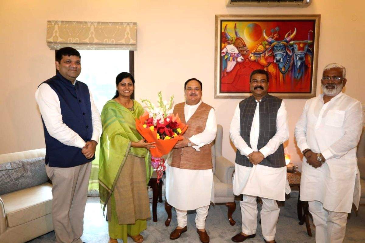 Apna Dal's Anupriya meets Nadda, congratulates him for poll win - Vimarsana News