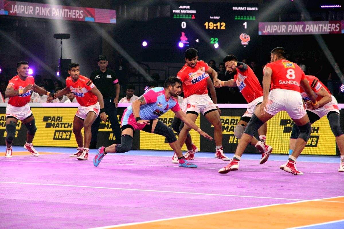 PKL 9: Jaipur Pink Panthers beat Gujarat Giants, record hat-trick of victories - Vimarsana News