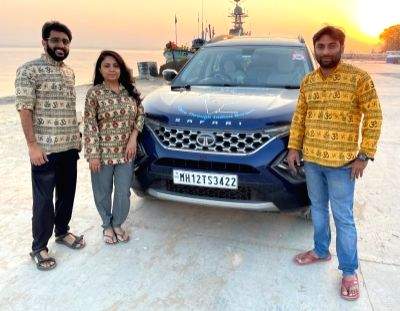 Pune trio goes on a 'long drive' - a record 21,00 km through borders of India - Vimarsana News