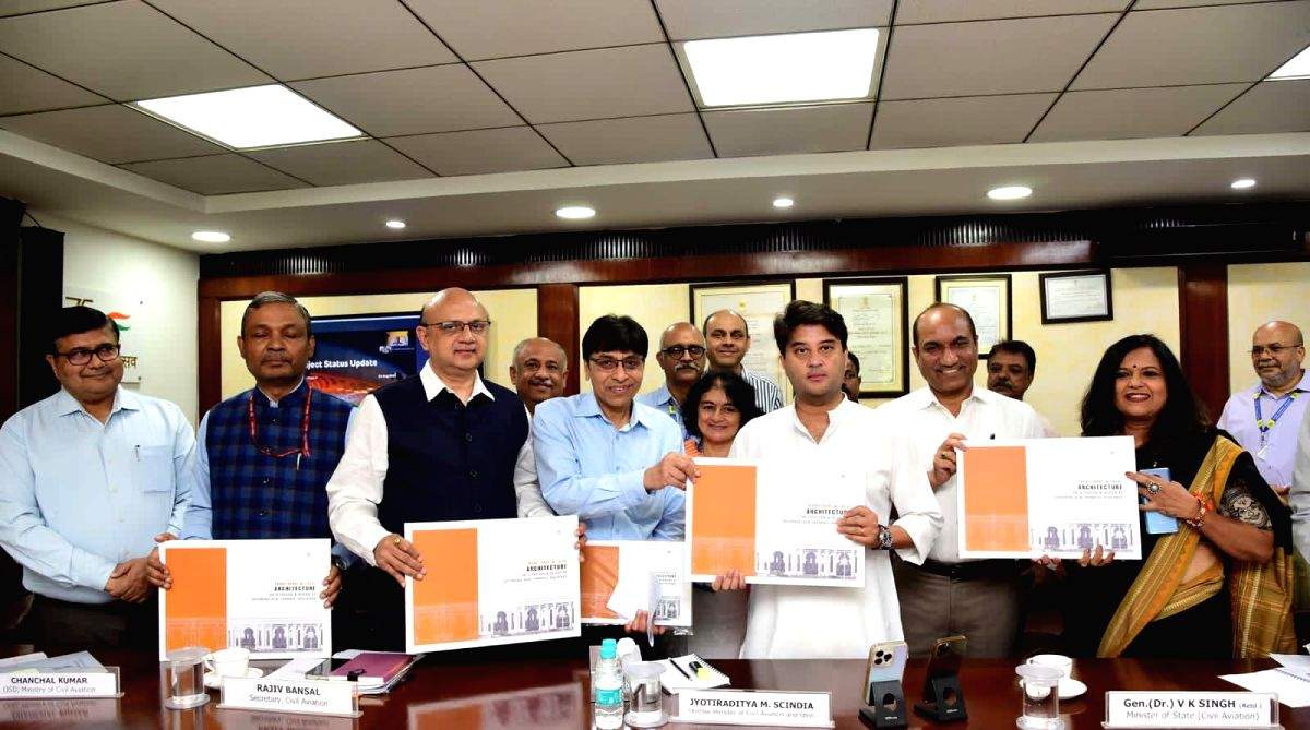 Scindia unveils book on airport architecture - Vimarsana News