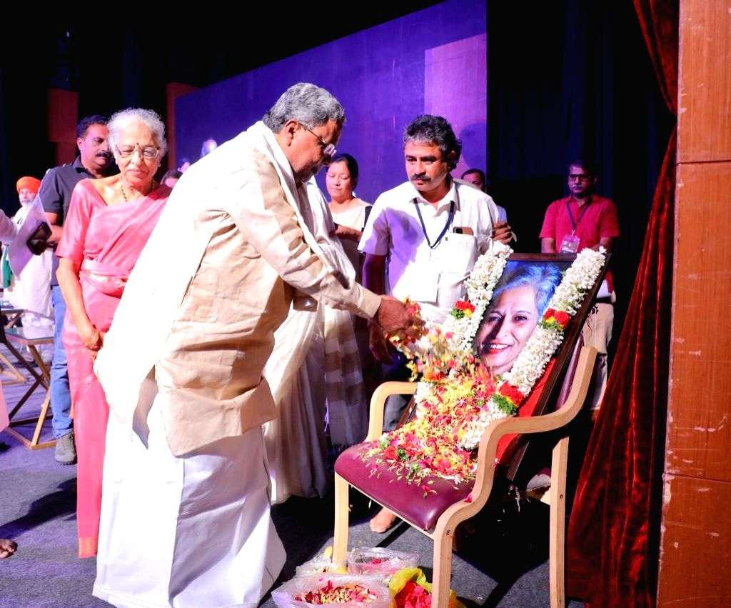The mentality that killed Mahatma also killed Gauri Lankesh, M.M. Kalburgi: Siddaramaiah - Vimarsana News