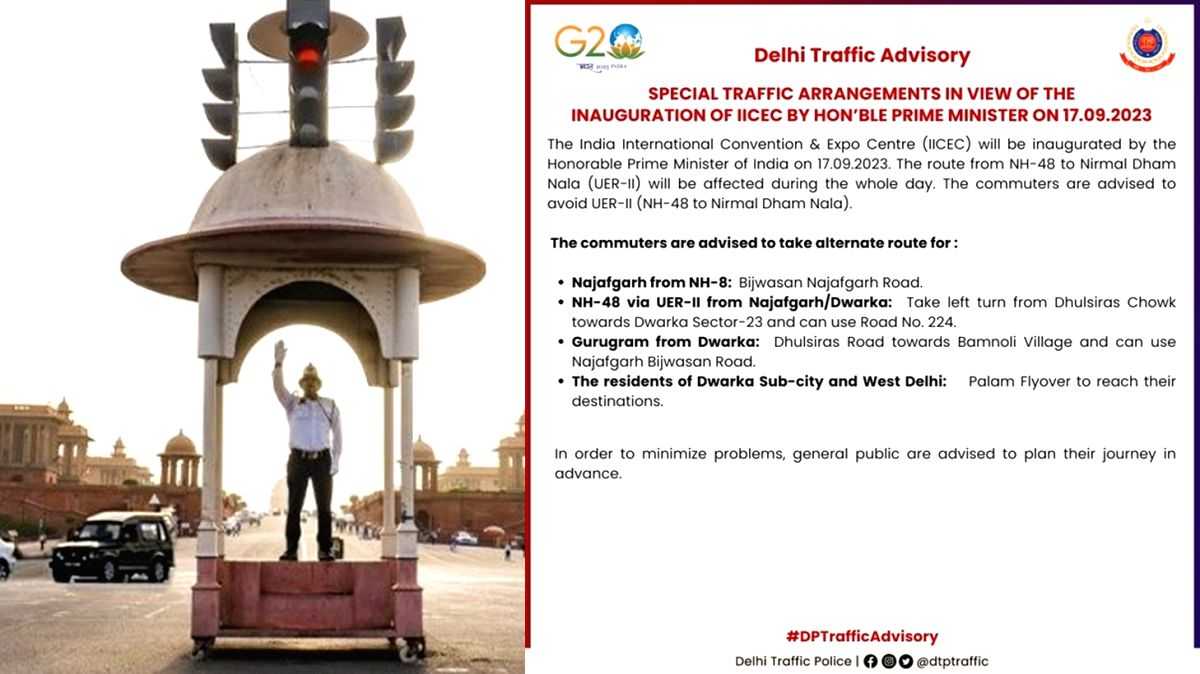 Traffic Police issues advisory ahead of IICEC by PM Modi on Sunday - Vimarsana News