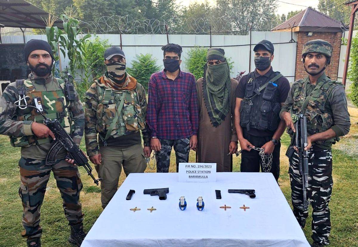 Two terrorists arrested in J&K's Baramulla - Vimarsana News